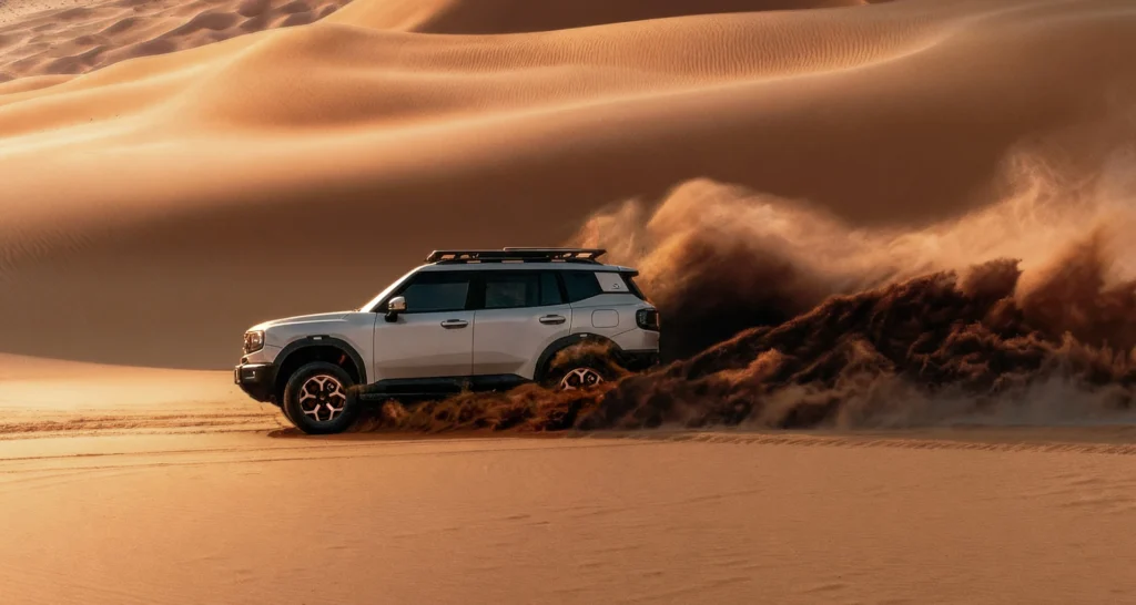 2026 Shanhai T1 side desert driving view